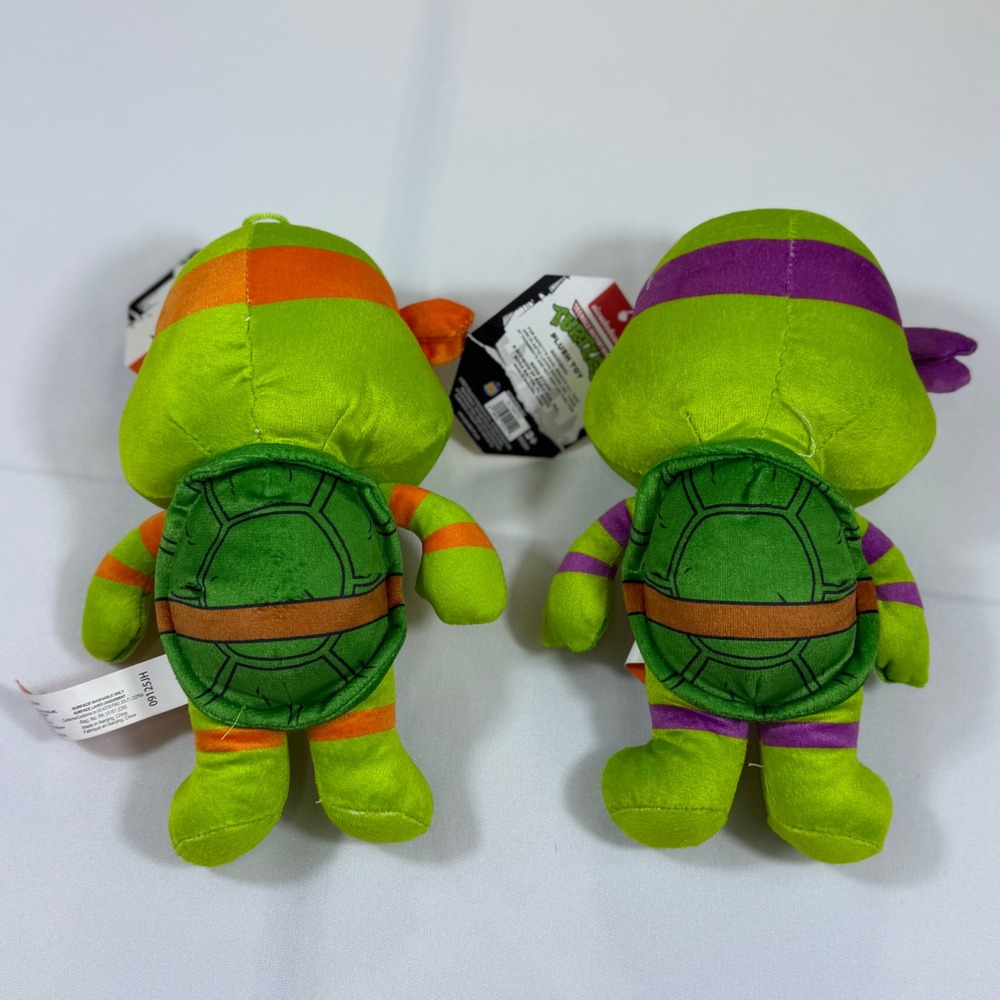 Michelangelo Donatello Plush Toy Set Nickelodeon Good Stuff 9 Inch NINGA turtle - Picture 2 of 6